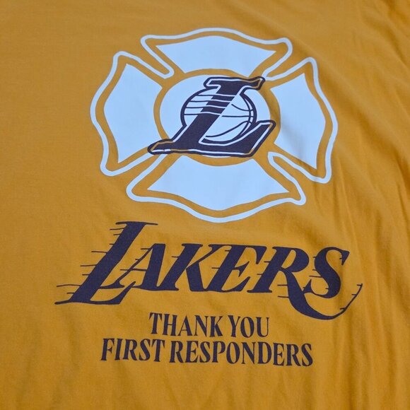 LA Lakers Stadium Giveaway T-Shirt XL Thank You First Responders 1/13/2025 - Picture 4 of 10